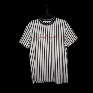 Civil Regime Black and White Striped Tee
